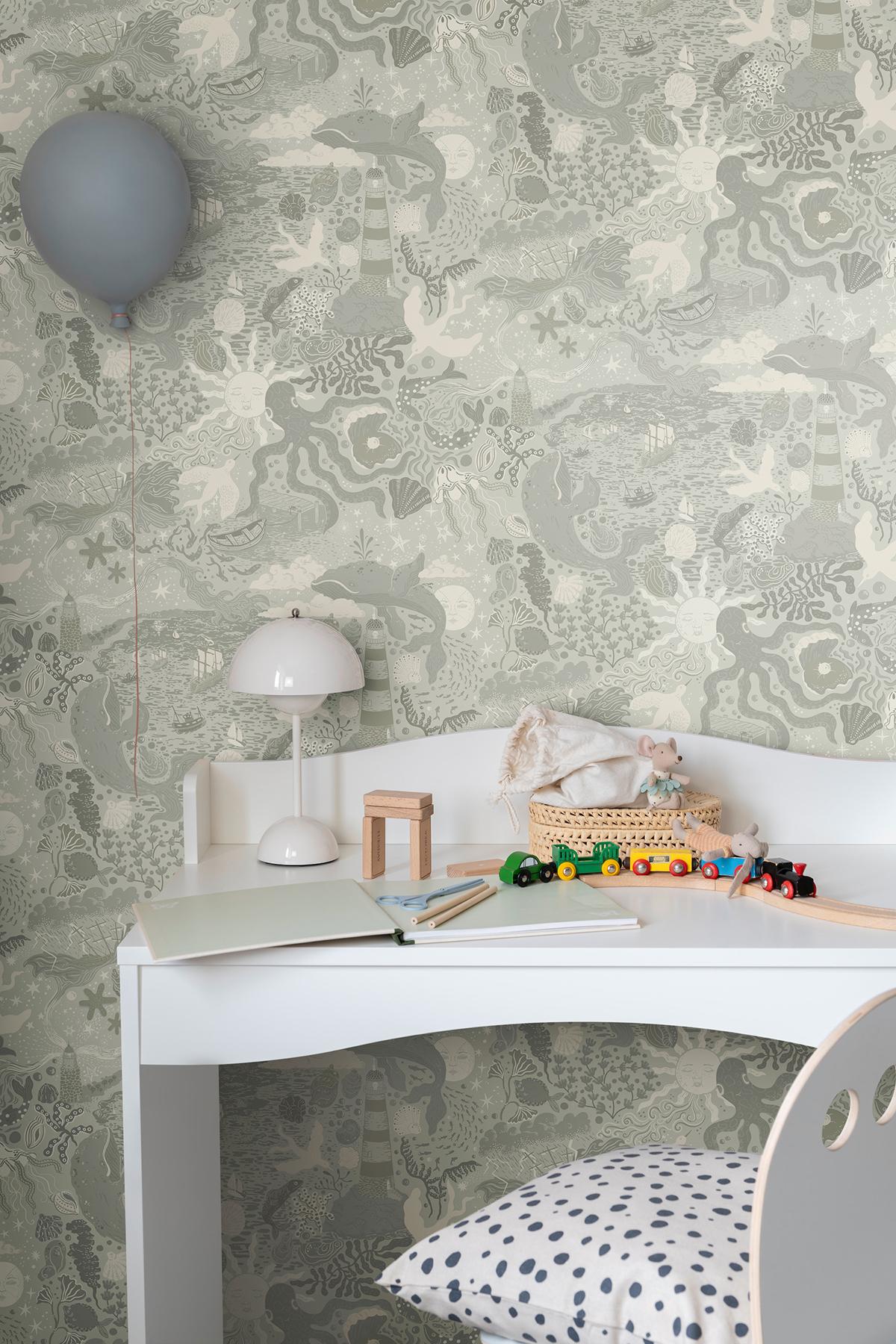 York Wallcoverings Havet Light Blue Wallpaper