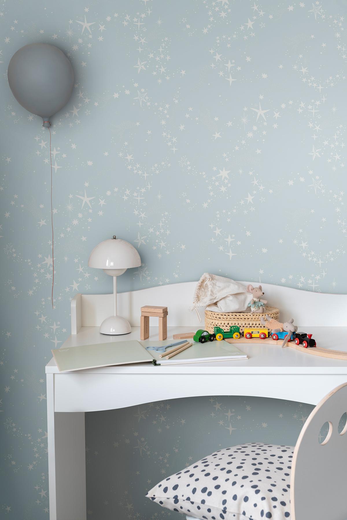 York Wallcoverings Stjarnhimmel Light Blue Wallpaper