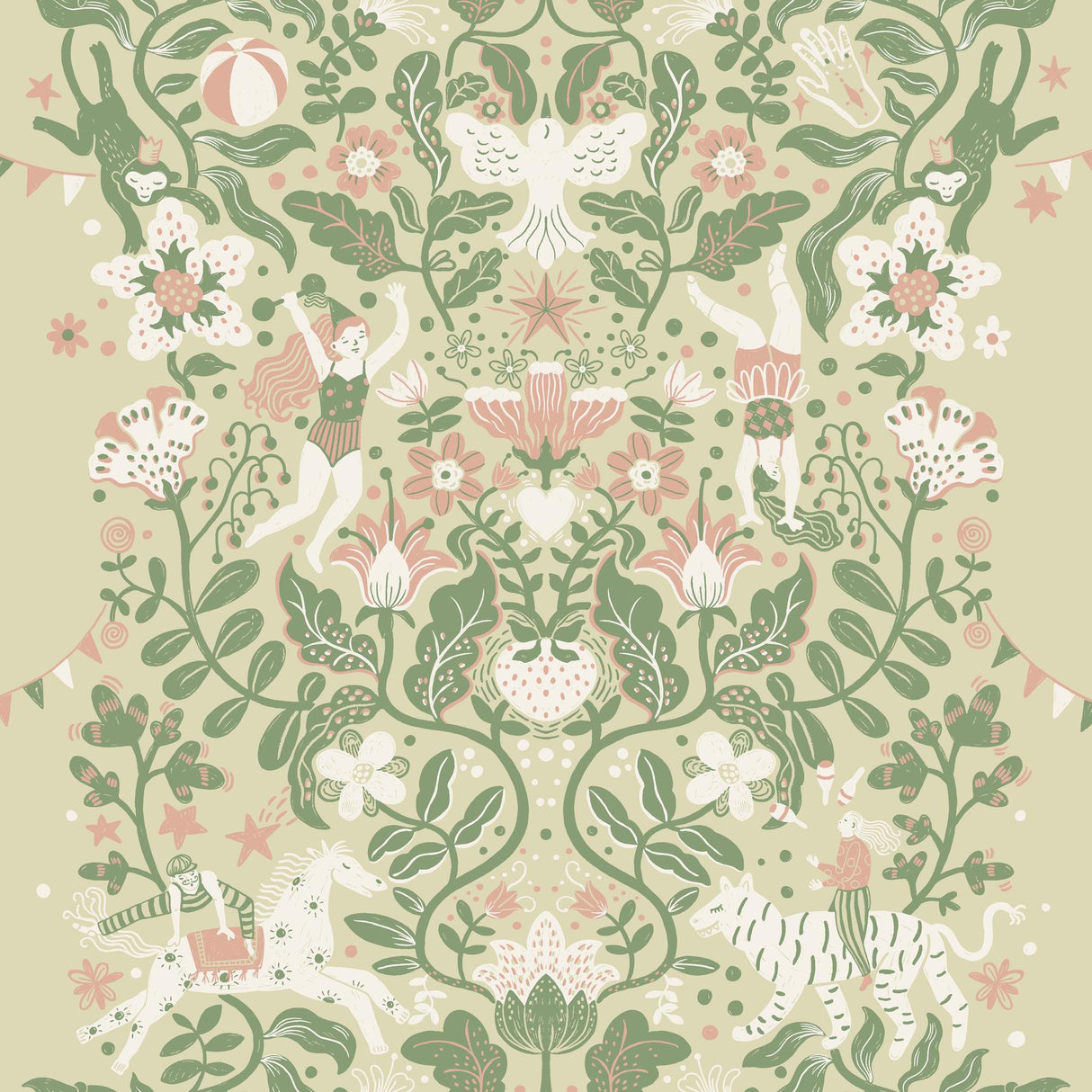 York Wallcoverings Cirkus Light Green Wallpaper