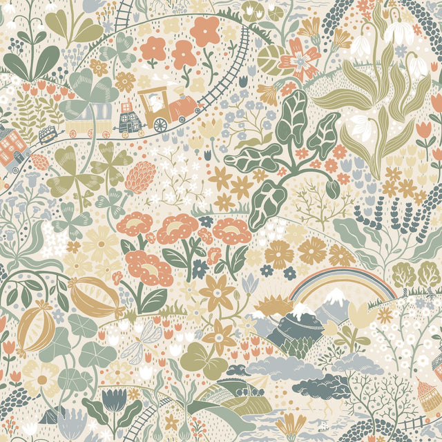 York Wallcoverings Taget Green Wallpaper