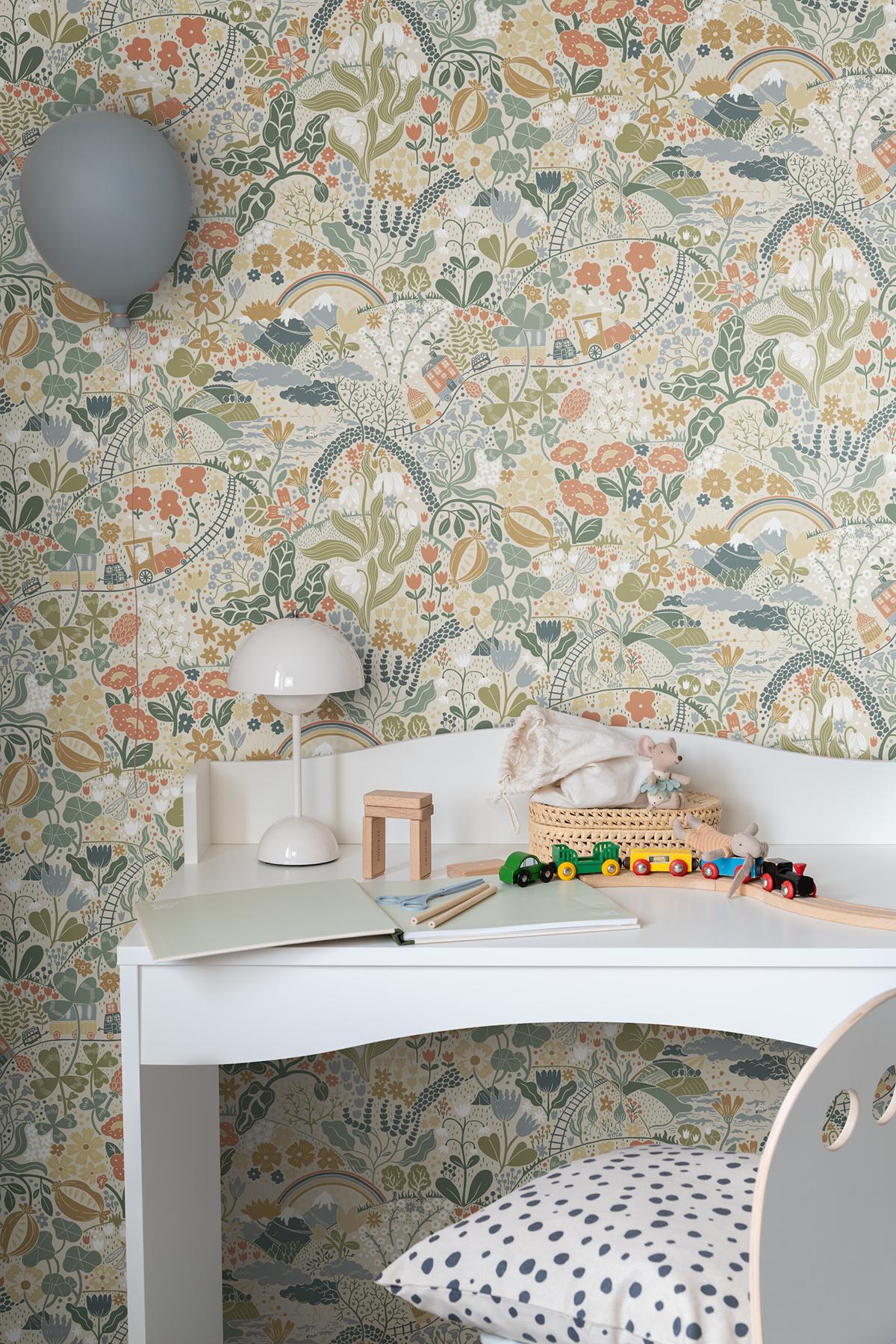 York Wallcoverings Taget Green Wallpaper