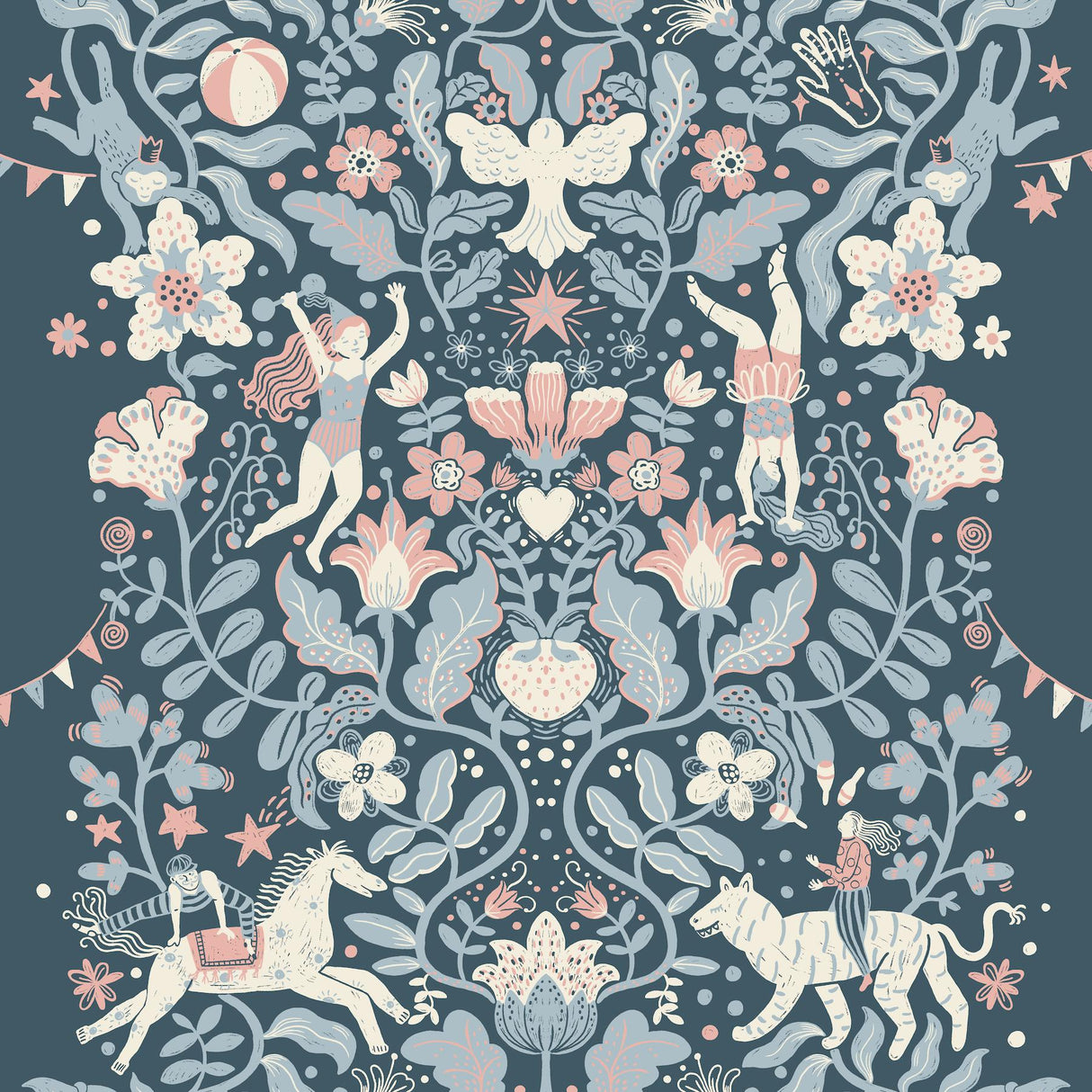 York Wallcoverings Cirkus Blue Wallpaper