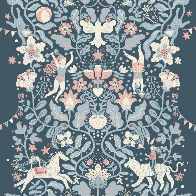 York Wallcoverings Cirkus Blue Wallpaper
