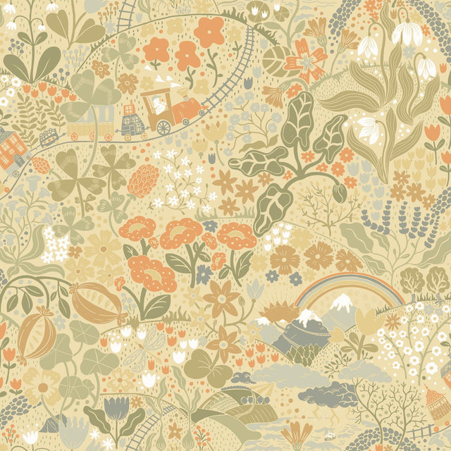 York Wallcoverings Taget Yellow Wallpaper