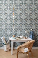 York Wallcoverings Sol & Mane Blue Wallpaper