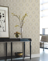 Antonina Vella Harlowe Warm Grey & Gold Wallpaper