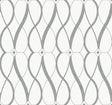 Antonina Vella Graceful Geo White & Silver Wallpaper