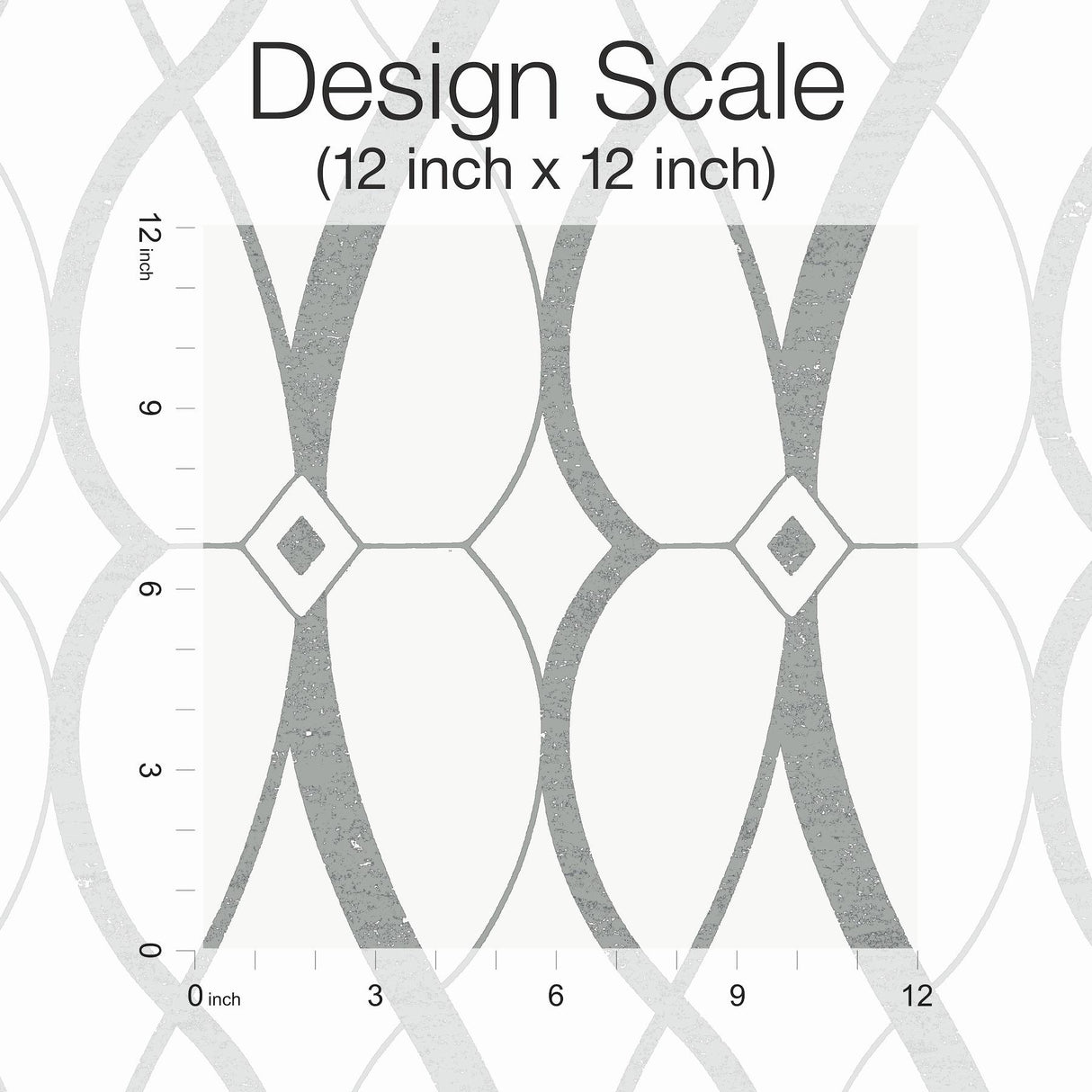 Antonina Vella Graceful Geo White & Silver Wallpaper