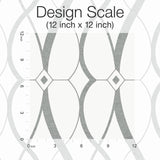 Antonina Vella Graceful Geo White & Silver Wallpaper