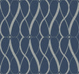Antonina Vella Graceful Geo Navy & Silver Wallpaper