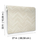 Antonina Vella Polished Chevron Cream & Gold Wallpaper
