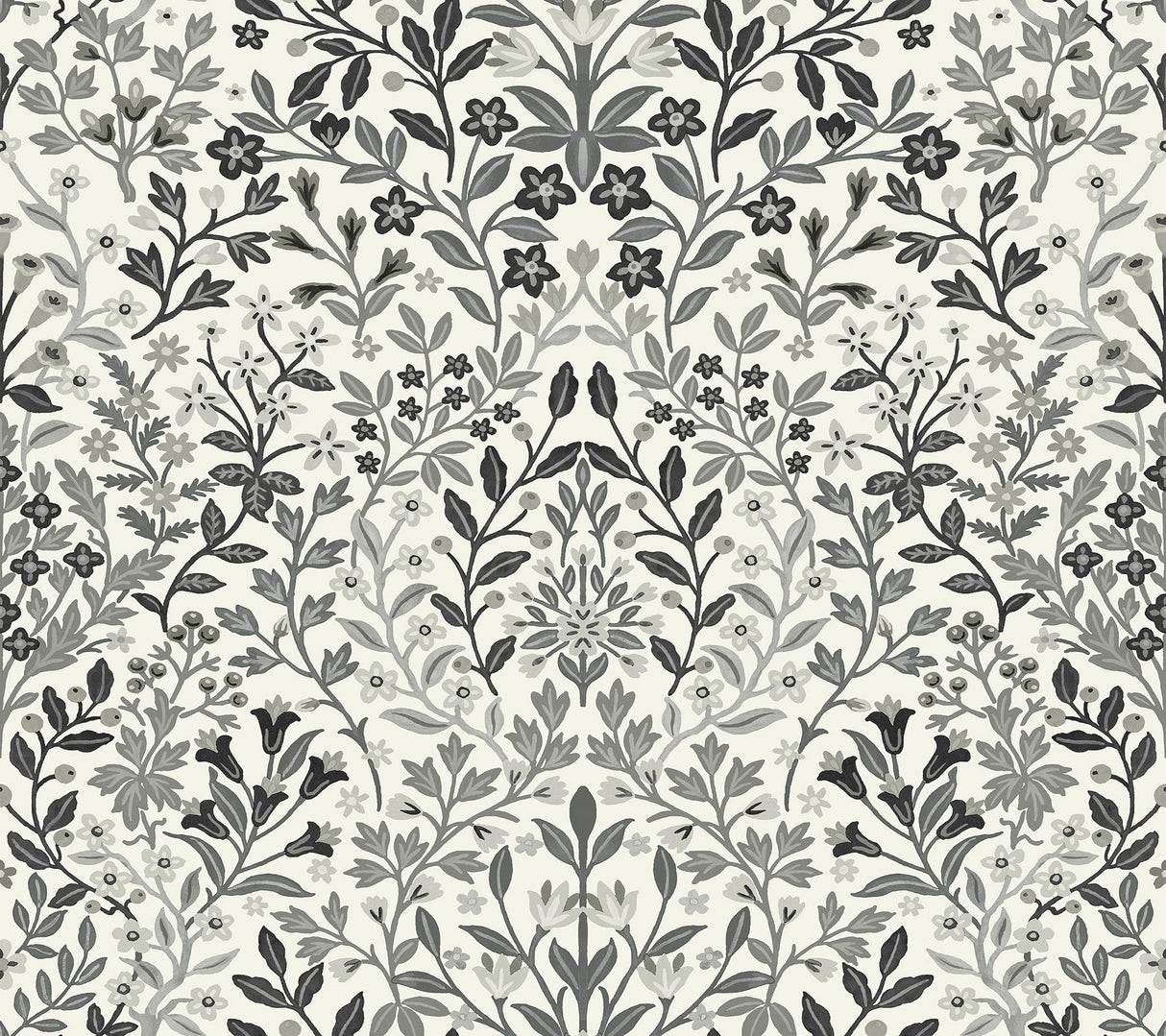 Magnolia Home Garden Terrace White & Black Wallpaper