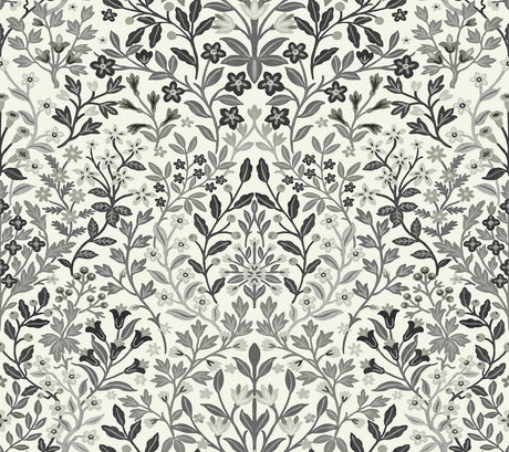 Magnolia Home Garden Terrace White & Black Wallpaper