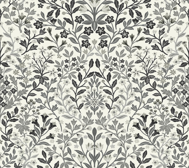 Magnolia Home Garden Terrace White & Black Wallpaper