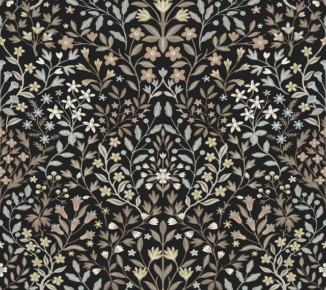 Magnolia Home Garden Terrace Black & Neutral Wallpaper