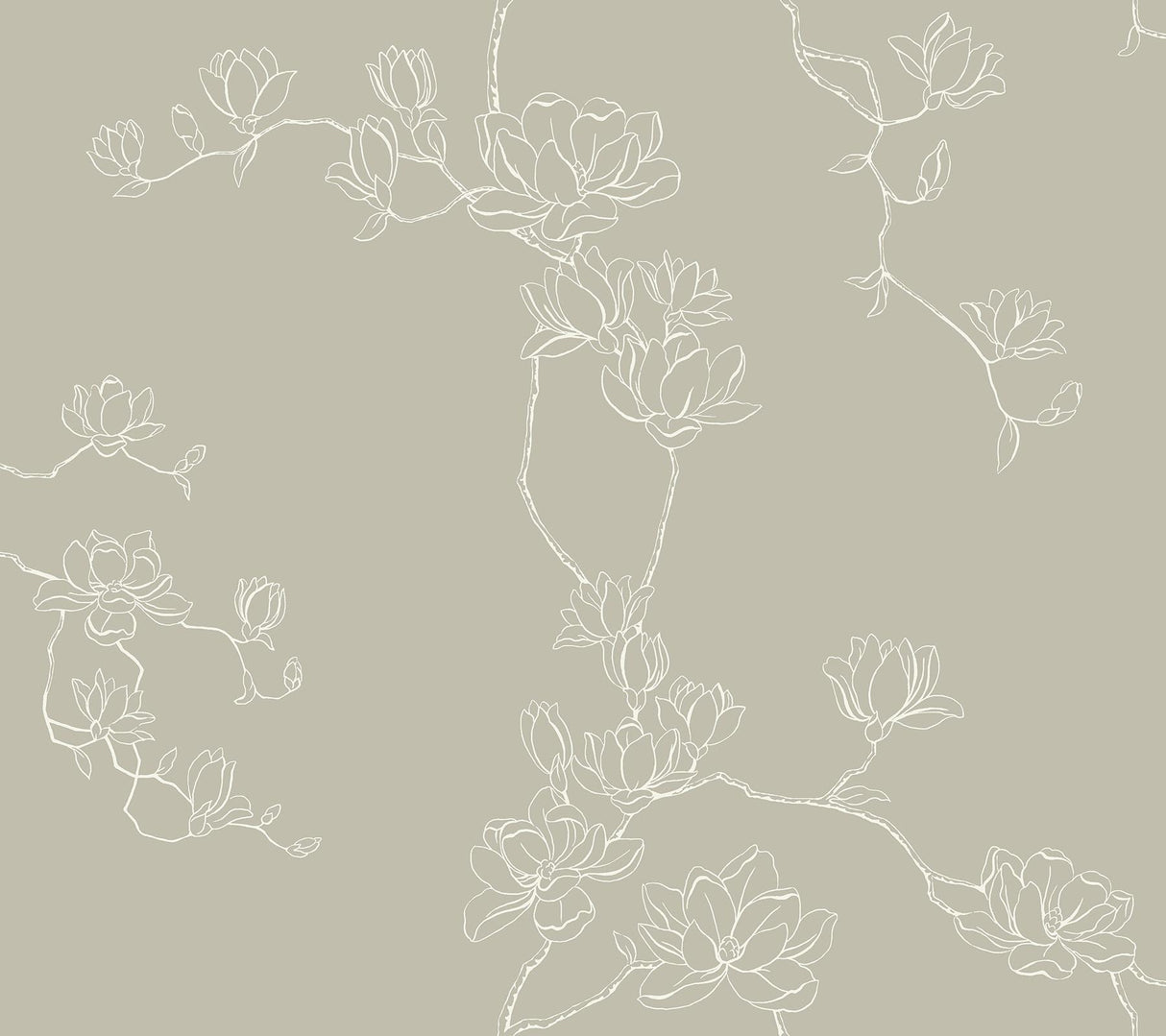 Magnolia Home Magnolia Branches Taupe Wallpaper