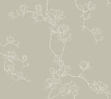 Magnolia Home Magnolia Branches Taupe Wallpaper