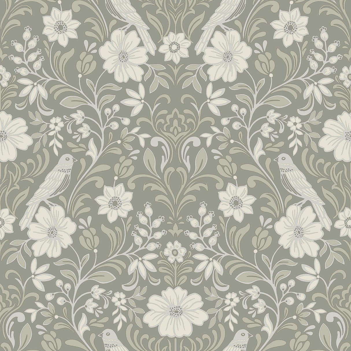 Magnolia Home Colette Grey Wallpaper