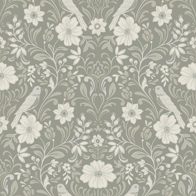 Magnolia Home Colette Grey Wallpaper