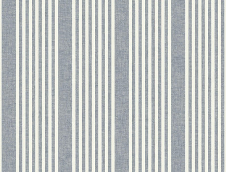 Magnolia Home French Linen Stripe Navy Wallpaper