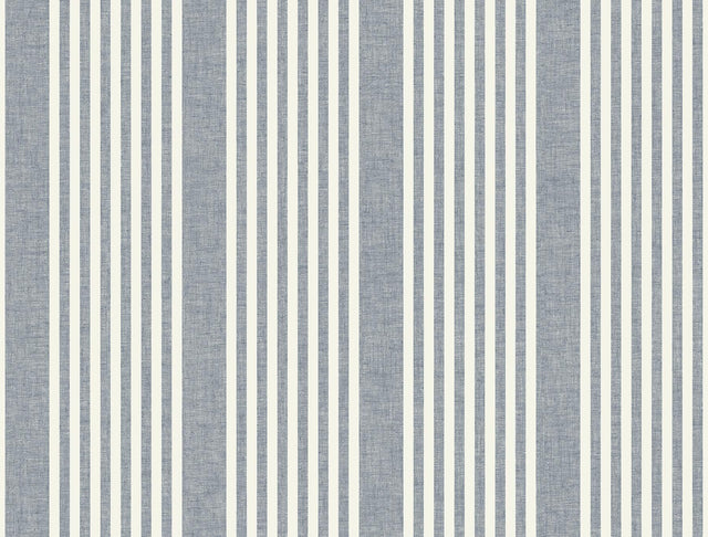 Magnolia Home French Linen Stripe Navy Wallpaper