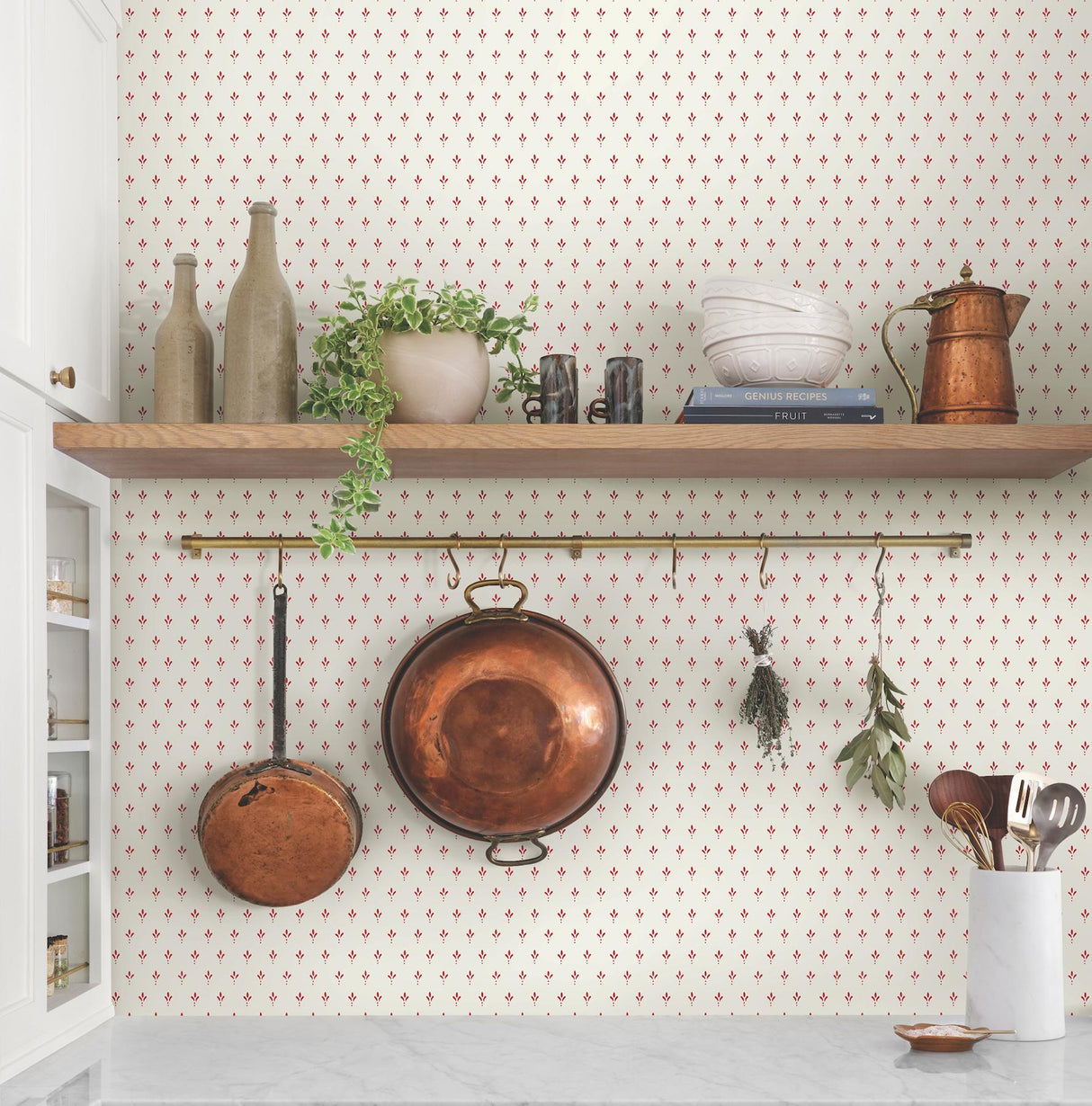 Magnolia Home Charm Red Wallpaper