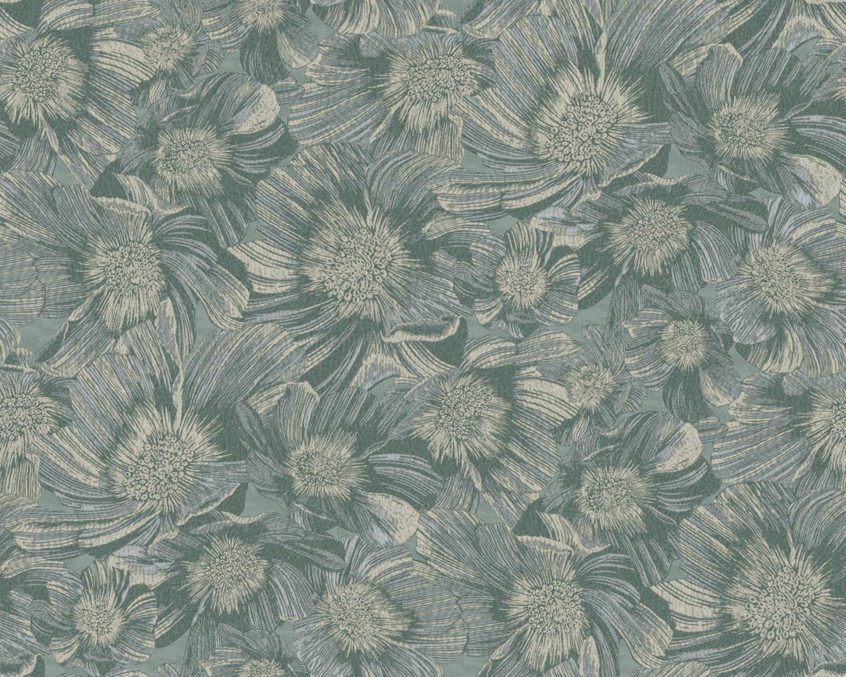 York Designer Series Anemoni Teal Wallpaper