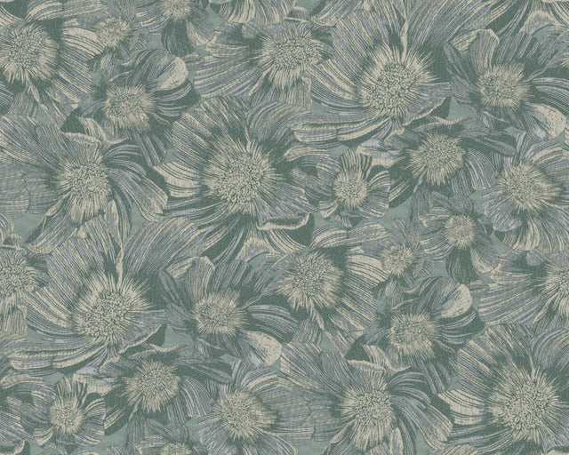 York Designer Series Anemoni Teal Wallpaper
