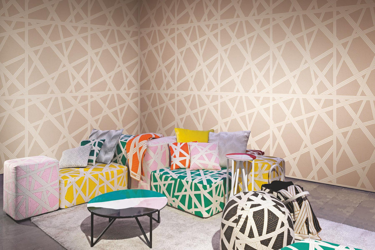 York Designer Series Nastri Warm Neutral Wallpaper