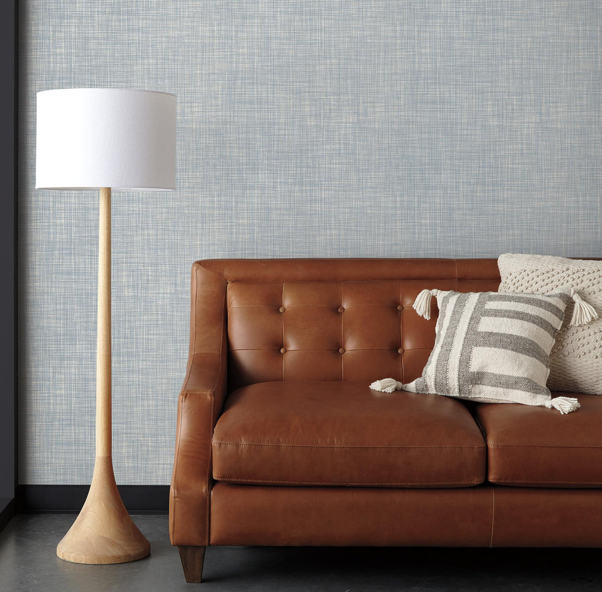 Magnolia Home Crossroad Denim Wallpaper