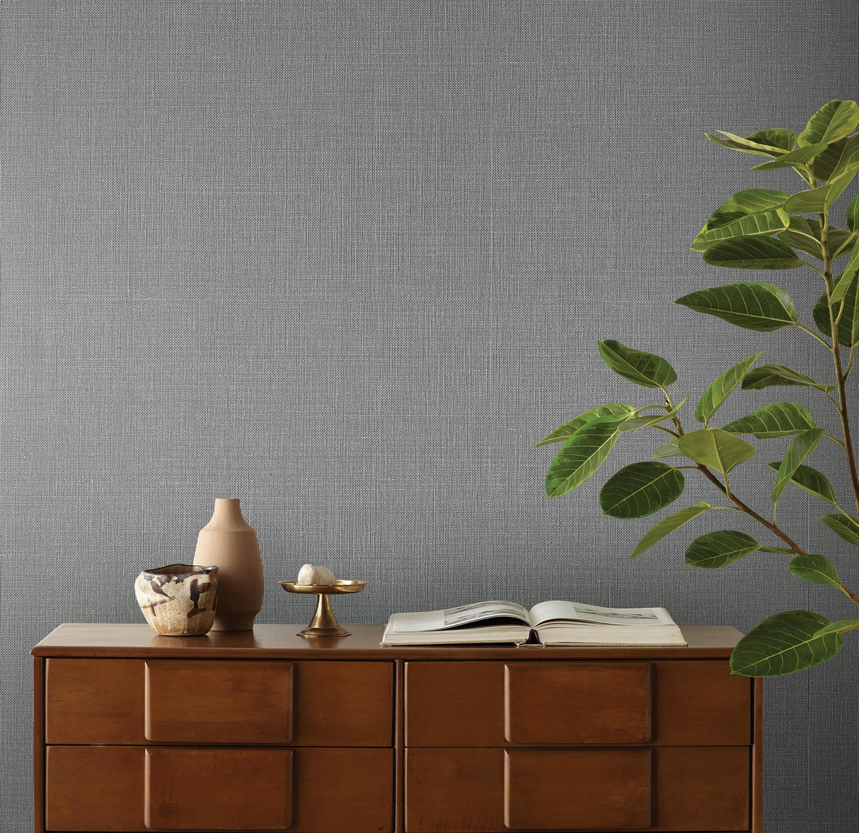 Magnolia Home Meadowbrook Charcoal Wallpaper