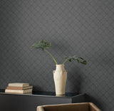 Magnolia Home Center Square Charcoal Wallpaper