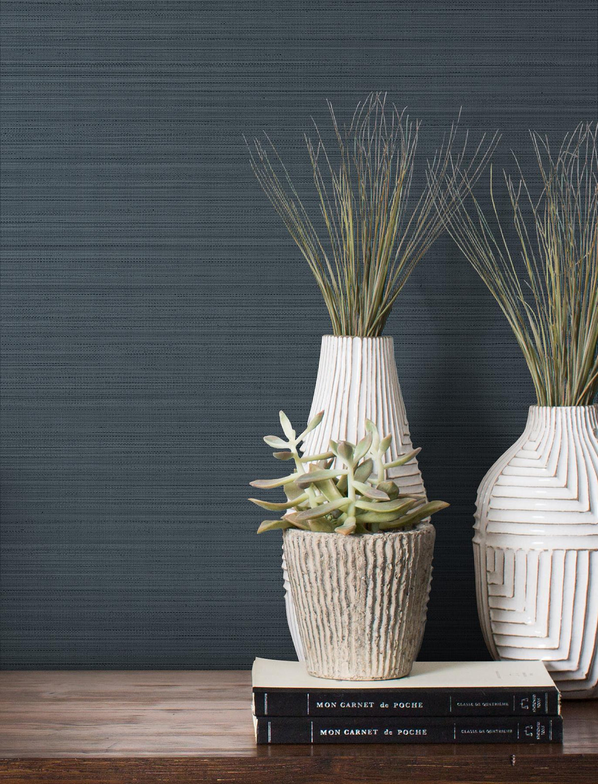 Magnolia Home Loomed Indigo Wallpaper