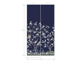 Ronald Redding Designs Lingering Garden Navy Wall Mural