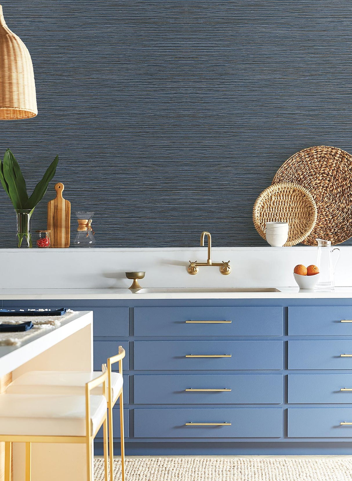 York Wallcoverings Grass Roots Grey Wallpaper