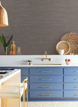 York Wallcoverings Grass Roots Brown Wallpaper