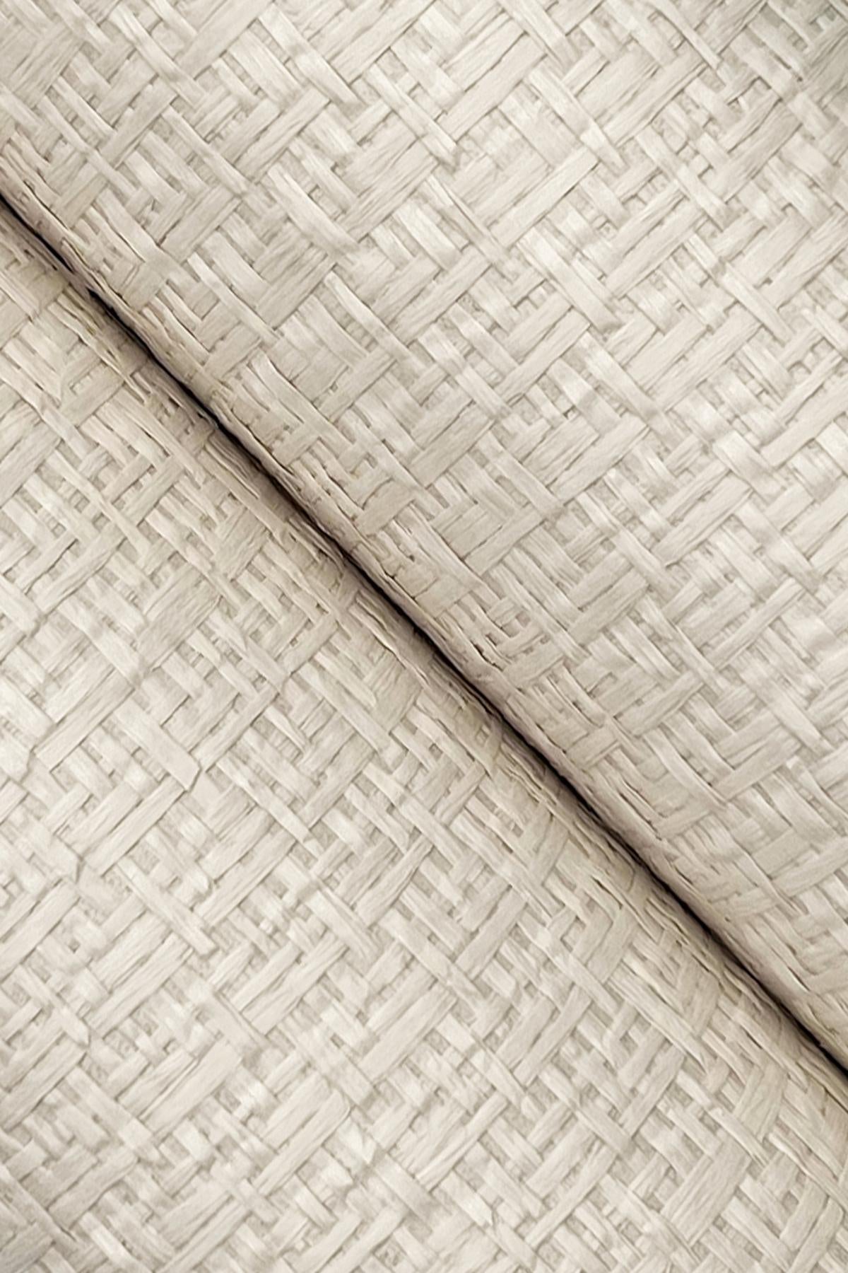 Ronald Redding Designs Tatami Weave Natural Cream Wallpaper