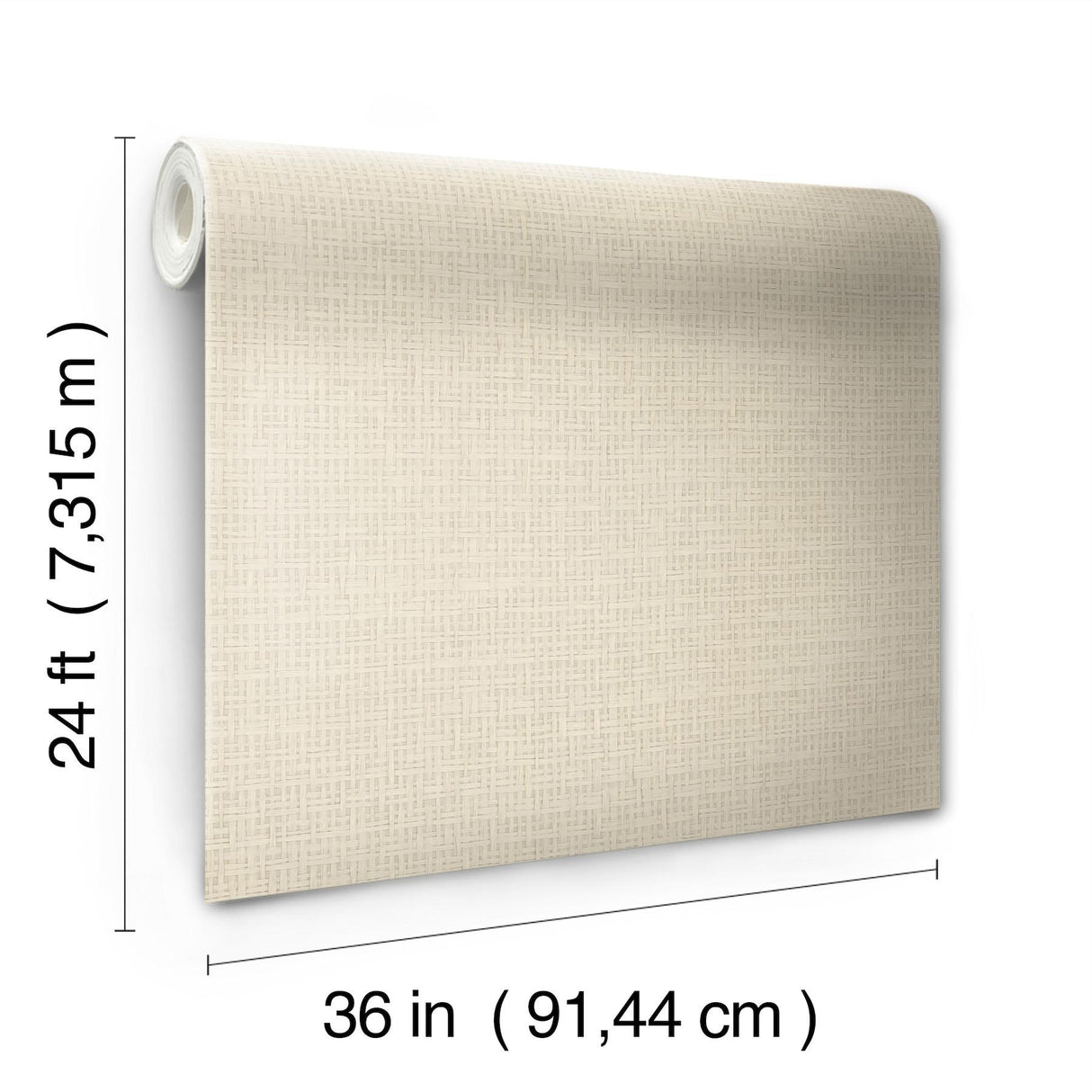 Ronald Redding Designs Tatami Weave Natural Cream Wallpaper