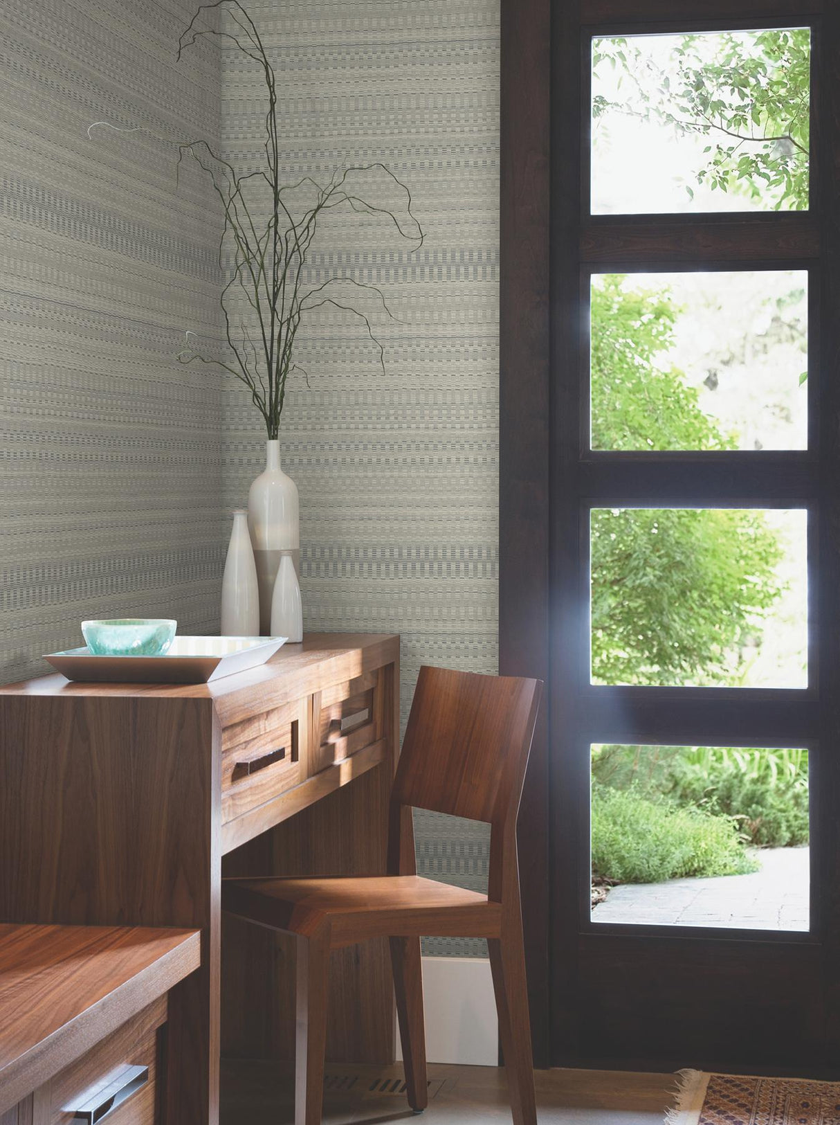 York Wallcoverings Tapestry Stitch Linen Wallpaper