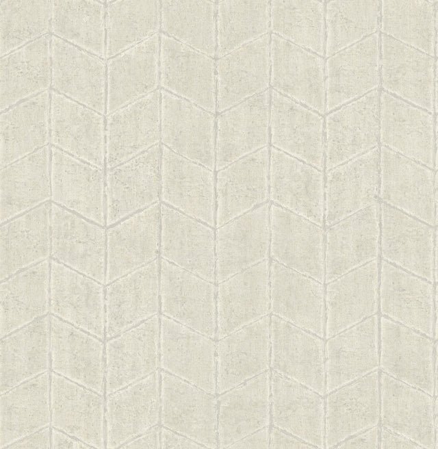 York Wallcoverings Flatiron Geometric Pearl Grey Wallpaper