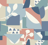 York Wallcoverings Cut Outs Blue Wallpaper