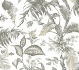 York Wallcoverings Fiji Garden Black & White Wallpaper