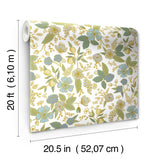Rifle Paper Co. PSW1535RL Blue Multicolor Peel & Stick Wallpaper