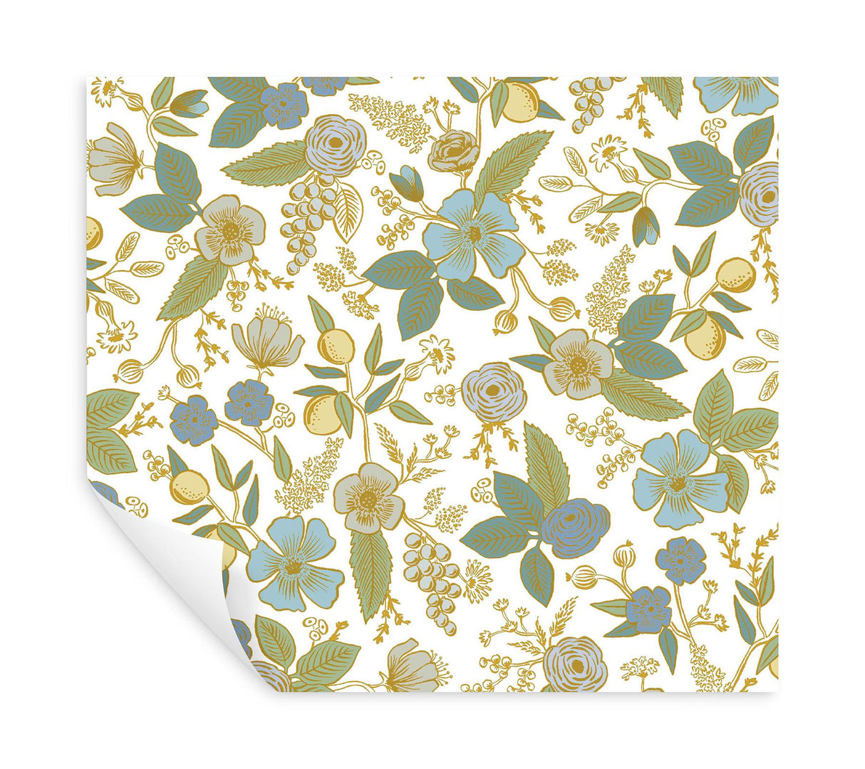Rifle Paper Co. PSW1535RL Blue Multicolor Peel & Stick Wallpaper