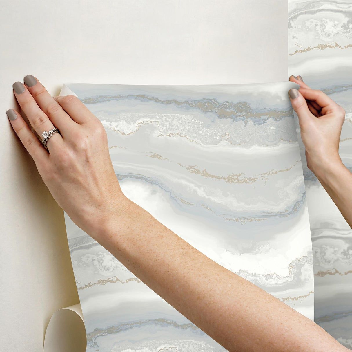 York Wallcoverings Shifting Sands Slate Blue Peel & Stick Wallpaper