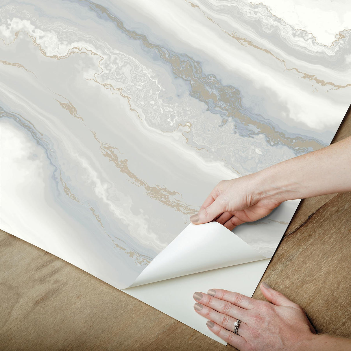 York Wallcoverings Shifting Sands Slate Blue Peel & Stick Wallpaper
