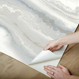 York Wallcoverings Shifting Sands Slate Blue Peel & Stick Wallpaper