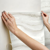 York Wallcoverings Shifting Sands Salt Grey Peel & Stick Wallpaper
