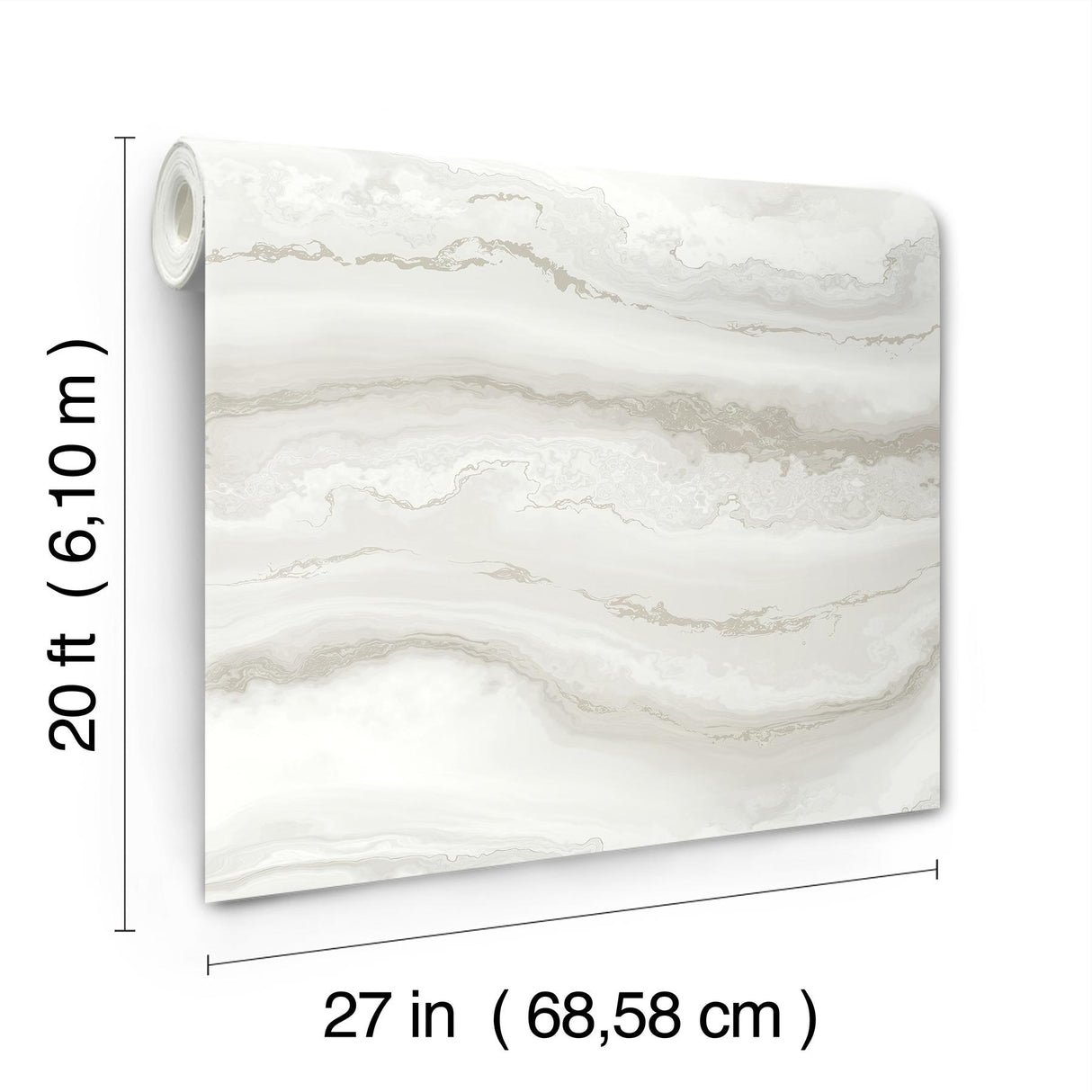York Wallcoverings Shifting Sands Salt Grey Peel & Stick Wallpaper