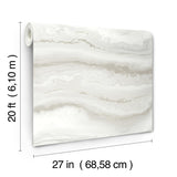 York Wallcoverings Shifting Sands Salt Grey Peel & Stick Wallpaper